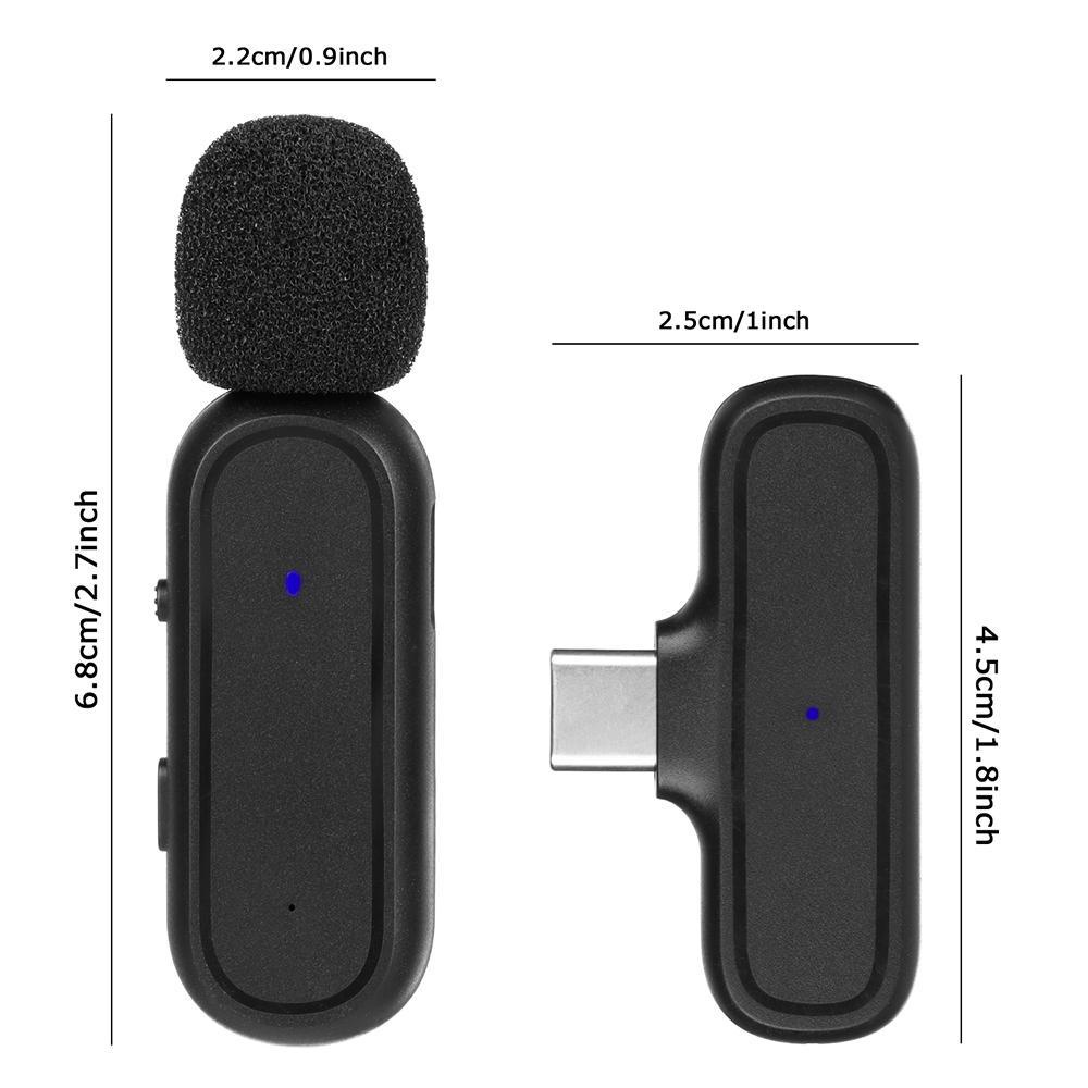 MYRONGVN Bộ 2 Micro Có Kẹp Cố Định Đầu Cắm Type-c Cho Điện Thoại Android