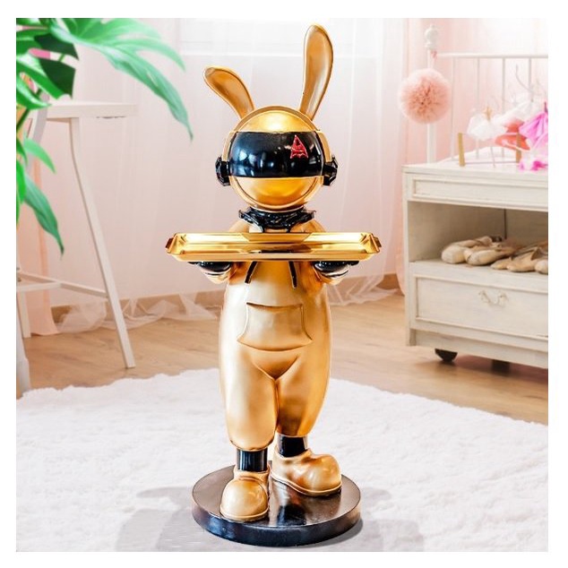 Tượng bearbrick gấu đỡ khay, gấu bồi bàn trang trí sang trọng và thời thượng