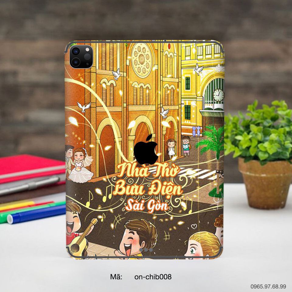 Skin dán iPad in hình Nhà Thờ Bưu Điện Sài Gòn - Chib008 (inbox mã máy cho Shop)