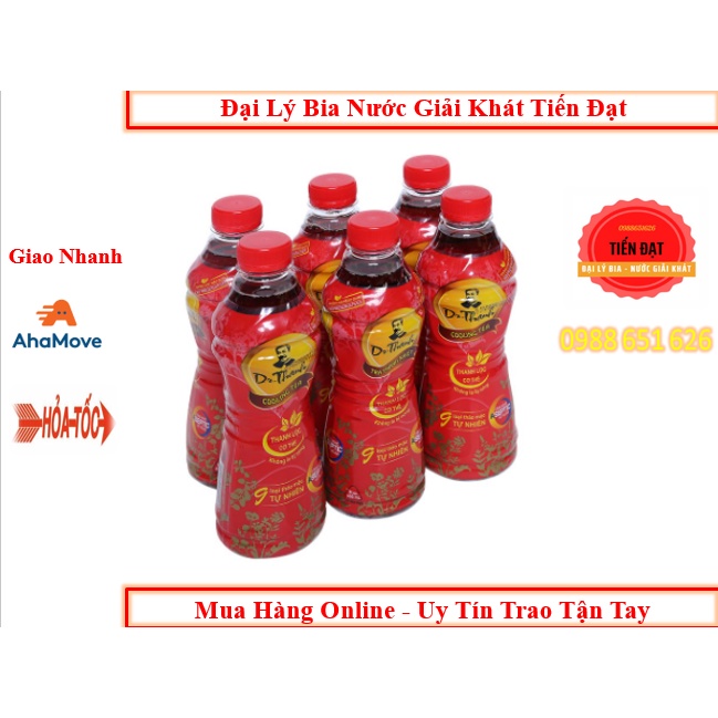Lốc 6 Chai Trà Thảo Mộc Thanh Nhiệt Dr Thanh Chai Nhựa Cao 455ml
