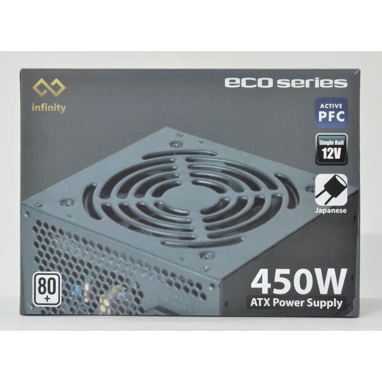 [Mã ELMS5 giảm 7% đơn 300K] Nguồn máy tính Infinity ECO 450W 80Plus Single Rail – True Power