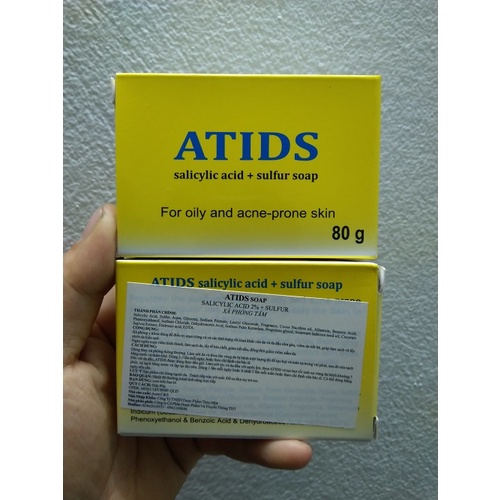Xà Phòng Tắm ATIDS Soap 80g - Xà phòng ngừa mụn lưng, giúp làm sạch mụn lưng - cho da dầu mụn