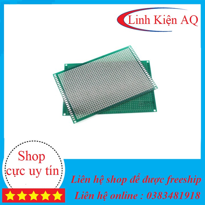 Phíp Đồng Đục Lỗ 1 Mặt PCB ( xanh )