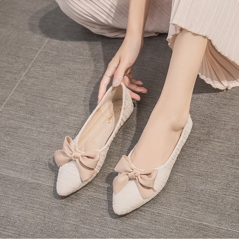 Giày Búp Bê Phối Nơ Xinh Xắn Dành Cho Nữ 2021 | BigBuy360 - bigbuy360.vn