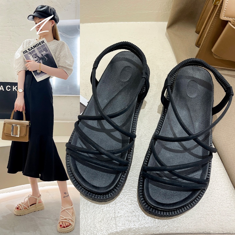 SANDAL DÂY ĐI BIỂN QUAI DÃN KHÔNG THẤM NƯỚC ẢNH THẬT