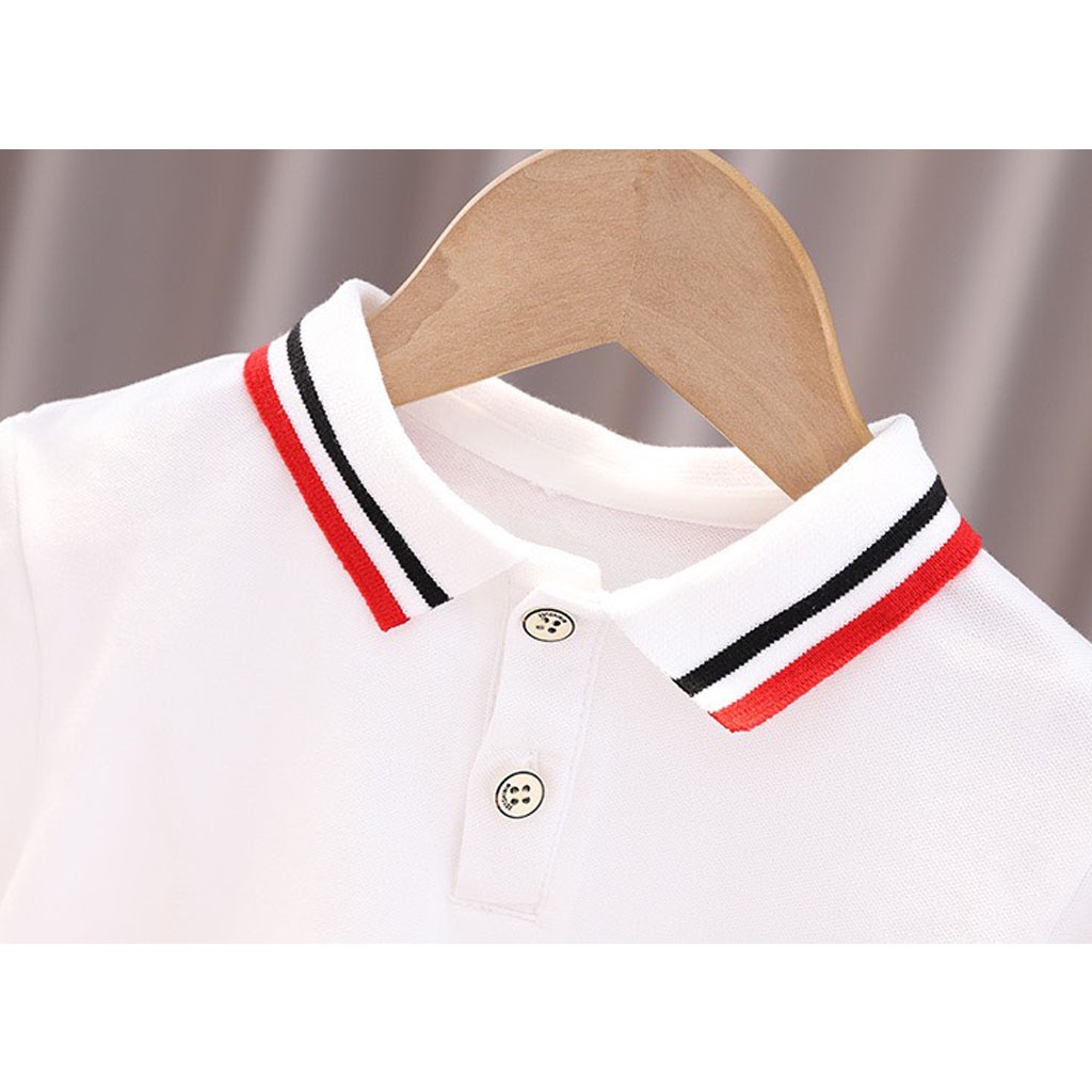 Áo Polo Bé Trai Tay In Hoạt Hình, Áo Cộc tay Cho Bé Chất Cotton Cao Cấp từ 8-28kg - LILA KIDS