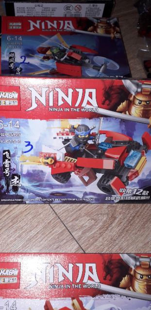Sét Lắp ráp 12 hộp LegoNinjago xe thiết giáp The Word HJ015 trọn bộ
