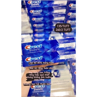 kem đánh răng siêu trắng crest 3d white