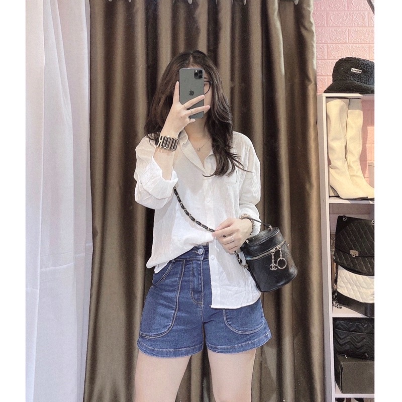 Quần sooc nữ hàng quảng châu vải sịn phong cách hiện đại | BigBuy360 - bigbuy360.vn