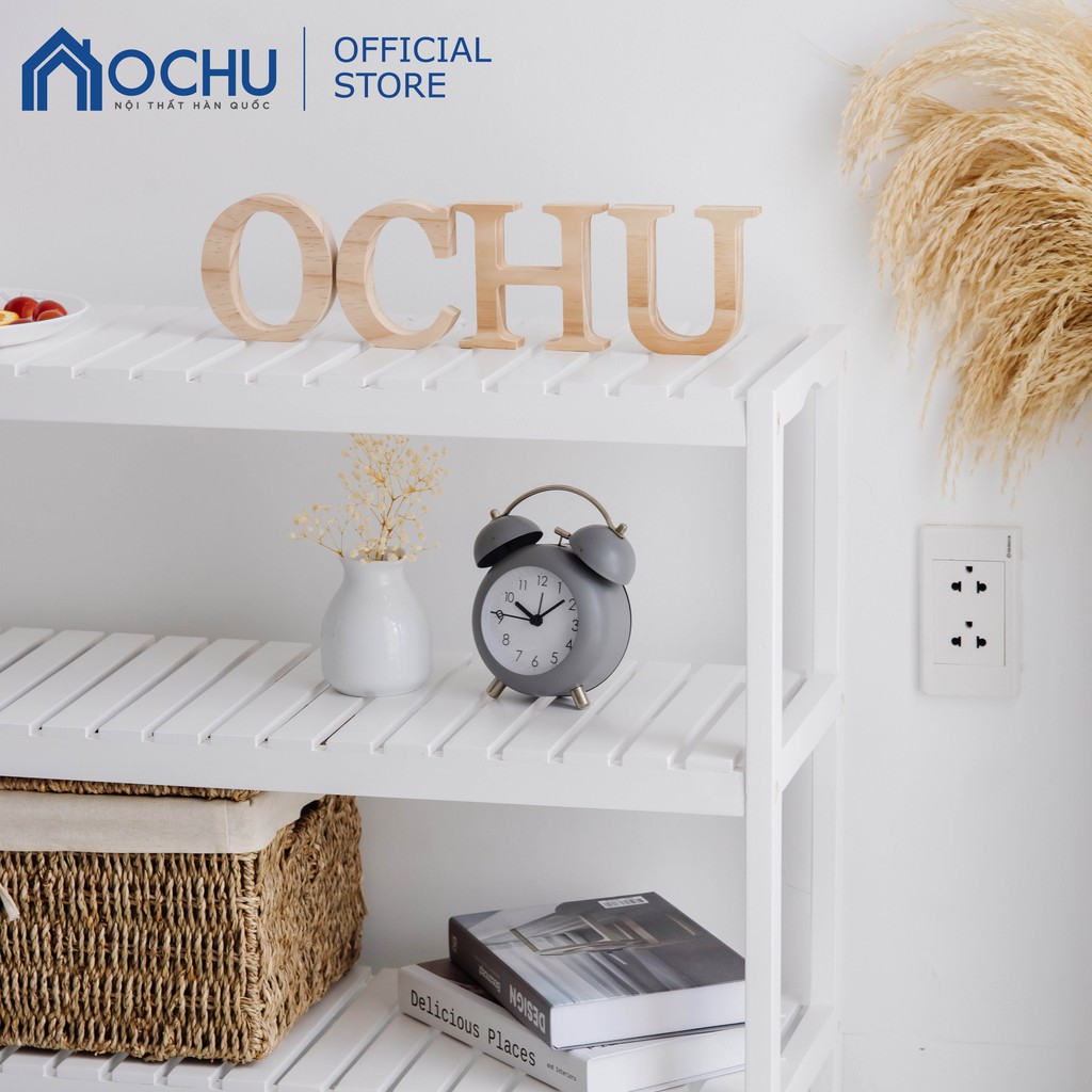 Kệ Đa Năng 3 Tầng Khung Gỗ Thông OCHU - Bench 3F - White