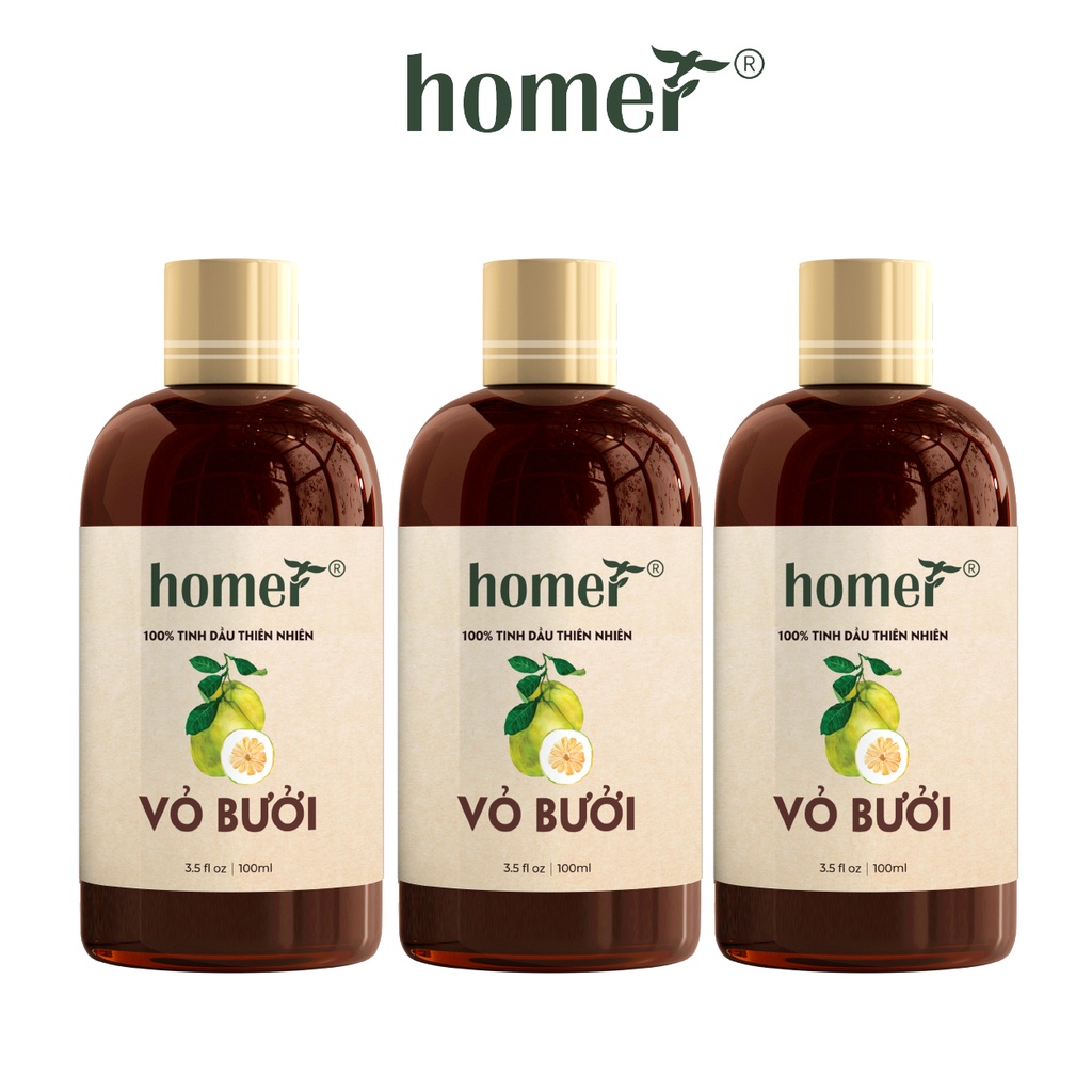 Combo 3 tinh dầu Vỏ Bưởi Homer 20ml/chai