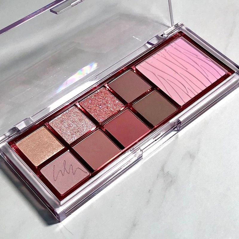 Bảng Phấn Mắt 9 Màu Lì/Nhũ Ngọc Trai Kháng Nước Chống Mồ Hôi Lâu Trôi Không Phai