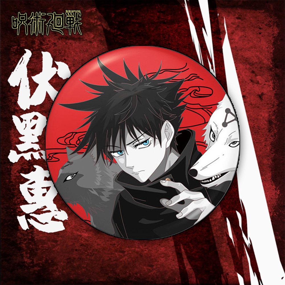 Huy Hiệu Cài Áo Hình Tròn Họa Tiết Hoạt Hình Jujutsu Kaisen Thời Trang