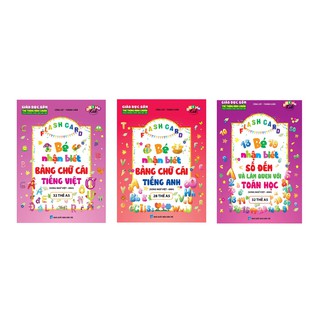 Flash Card Bé Nhận Biết Bảng Chữ Cái Tiếng Anh, Số Đếm, Toán Học Và Chữ Cái Tiếng Việt (Song Ngữ)