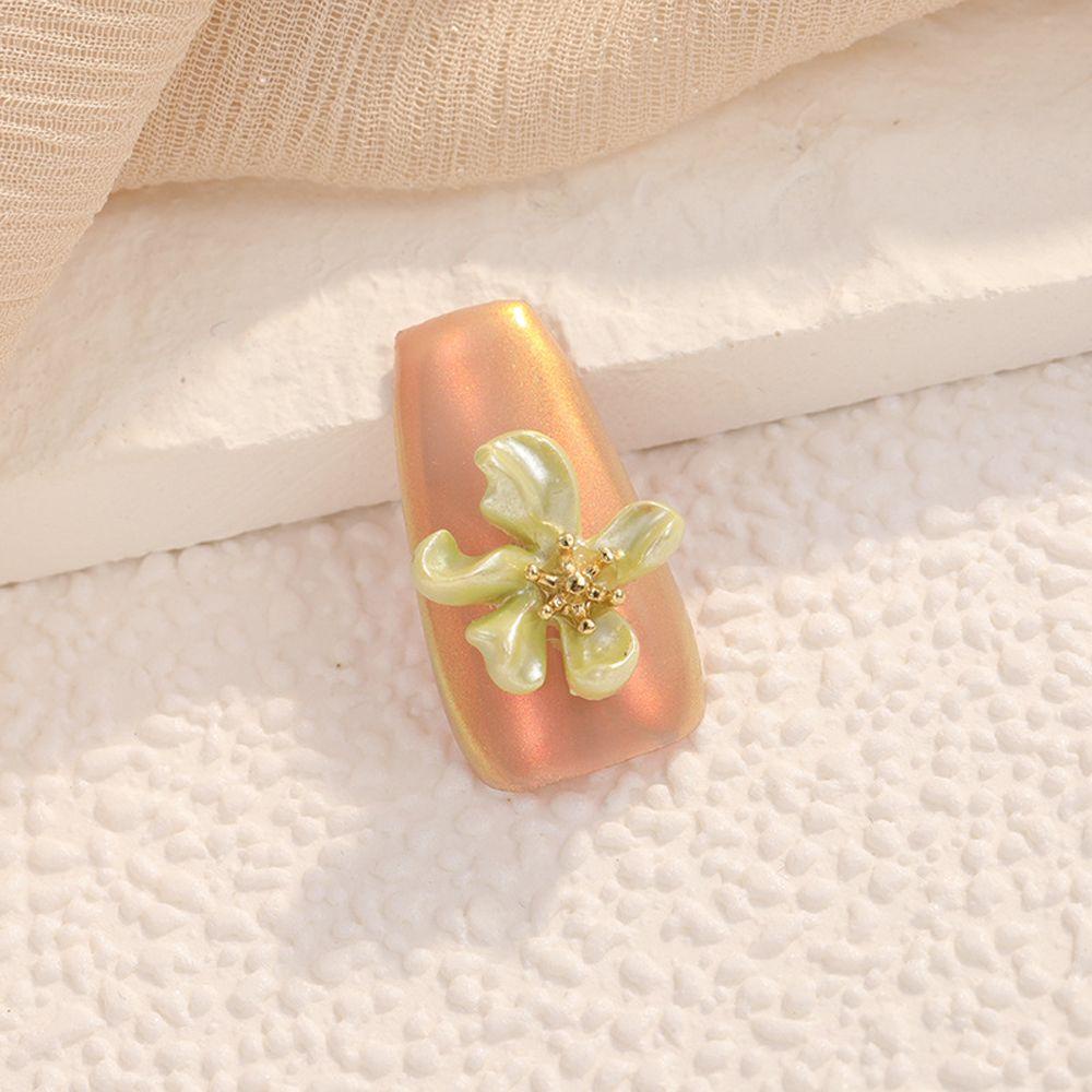 QQMALL Phụ Kiện Đá 3D Hình Hoa Trang Trí Móng Tay Nghệ Thuật