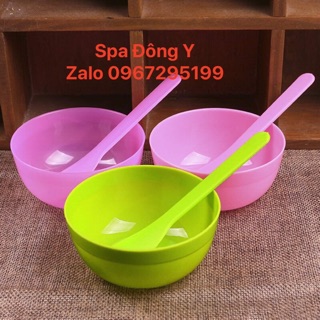 Bát trộn mặt nạ + thìa, bát trộn cao cấp, bát trộn spa