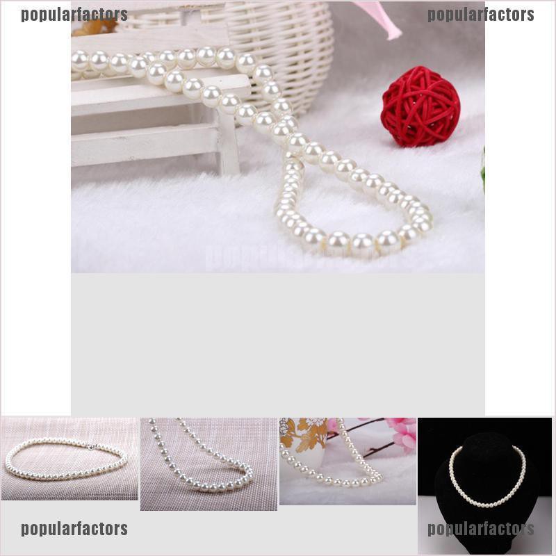 Vòng cổ chuỗi hạt ngọc trai giả thời trang 8mm