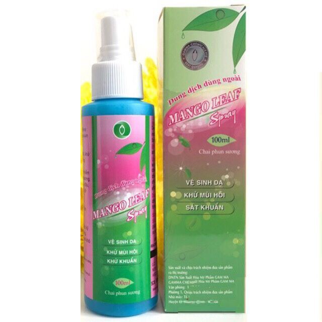 DUNG DỊCH VỆ SINH DA MANGO LEAF SPRAY 100ML- VỆ SINH DA, KHỬ MÙI HÔI, SÁT KHUẨN.