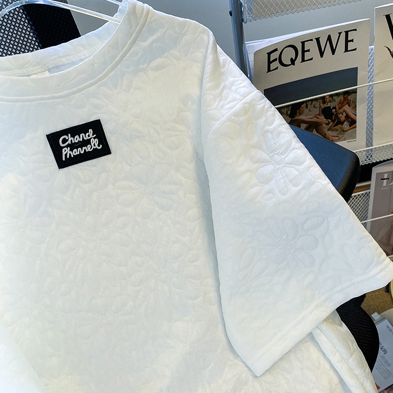 ZHELIHANGFEI Áo Thun Tay Ngắn Cổ Tròn Dễ Phối Đồ Hợp Thời Trang