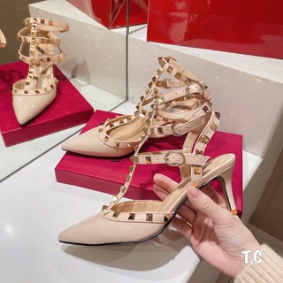 Sandal cao gót đinh quấn cổ fullbox