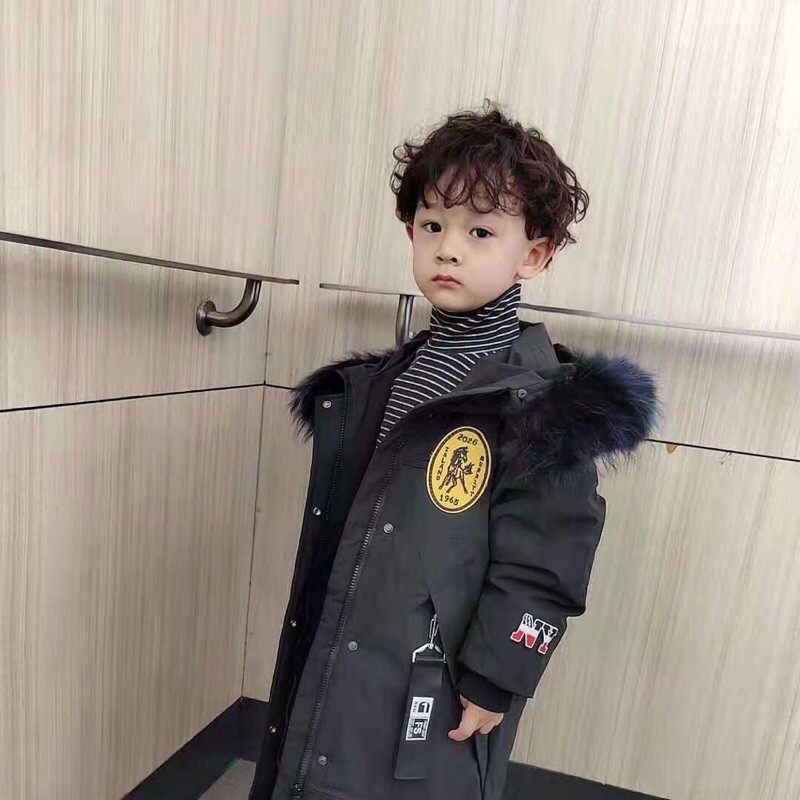 Áo Khoác Phao Dáng Dài Bé Trai Và Thanh Niên 1m15-1m65