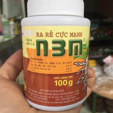 Phân bón N3M 100gr- kích thích ra rễ cực mạnh, phục hồi rễ suy yếu, giúp cây đâm chồi mới, tăng đậu quả