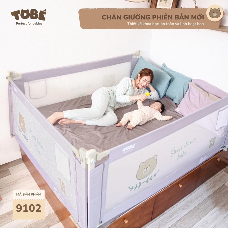 Thanh chắn giường an toàn tuyệt đối cho bé, đủ kích thước 1.6m, 1.8m, 2m, 2m2