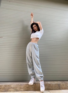 Quần White Motley Jogger