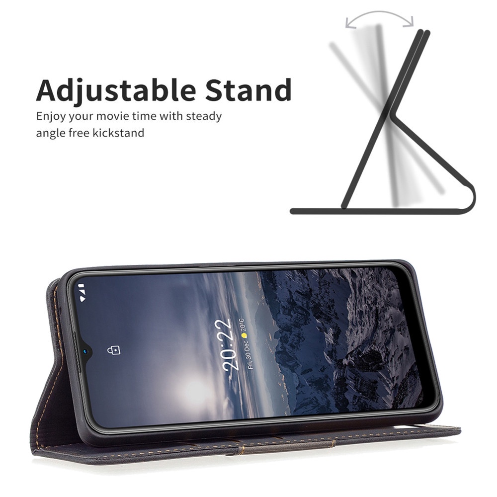Ốp Điện Thoại Da PU Dạng Ví Nắp Lật Có Ngăn Đựng Thẻ Và Giá Đỡ Sang Trọng Cho Nokia G11 G21