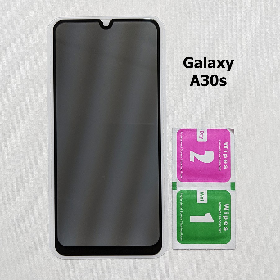 Bộ kính cường lực chống nhìn trộm Galaxy A30s tặng ốp lưng dẻo