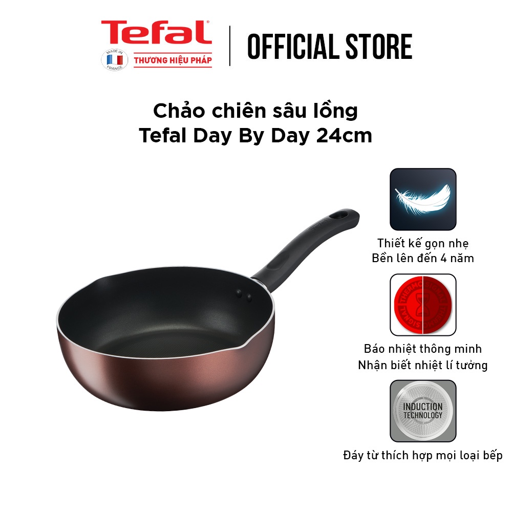 Chảo chiên sâu lồng Tefal Day By Day 24cm