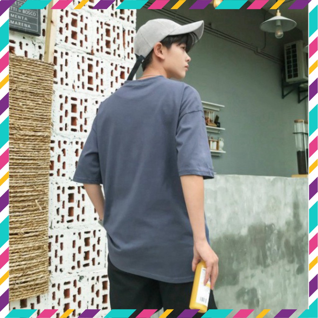 Áo Thun Tay Lỡ Unisex Trơn Nhiều Màu Siêu Hot