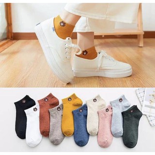 Vớ nữ cổ ngắn hoạ tiết hình gấu
