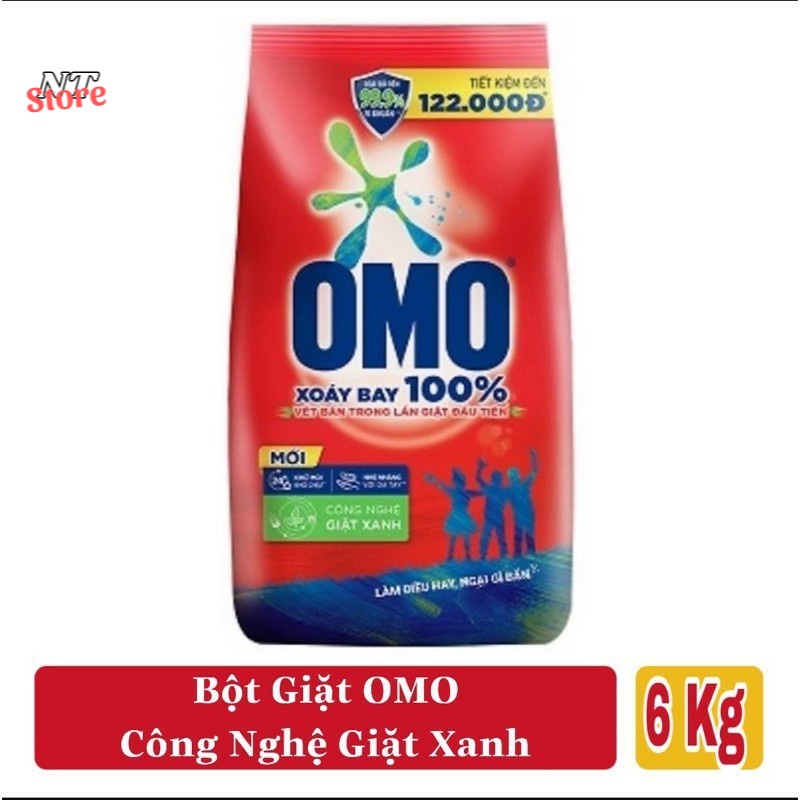 Bột Giặt Omo 6kg sạch CỰC NHANH, CỰC MẠNH