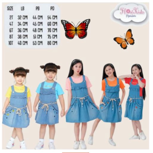 Quần Yếm Jean Cho Bé Gái Từ 2-10 Tuổi