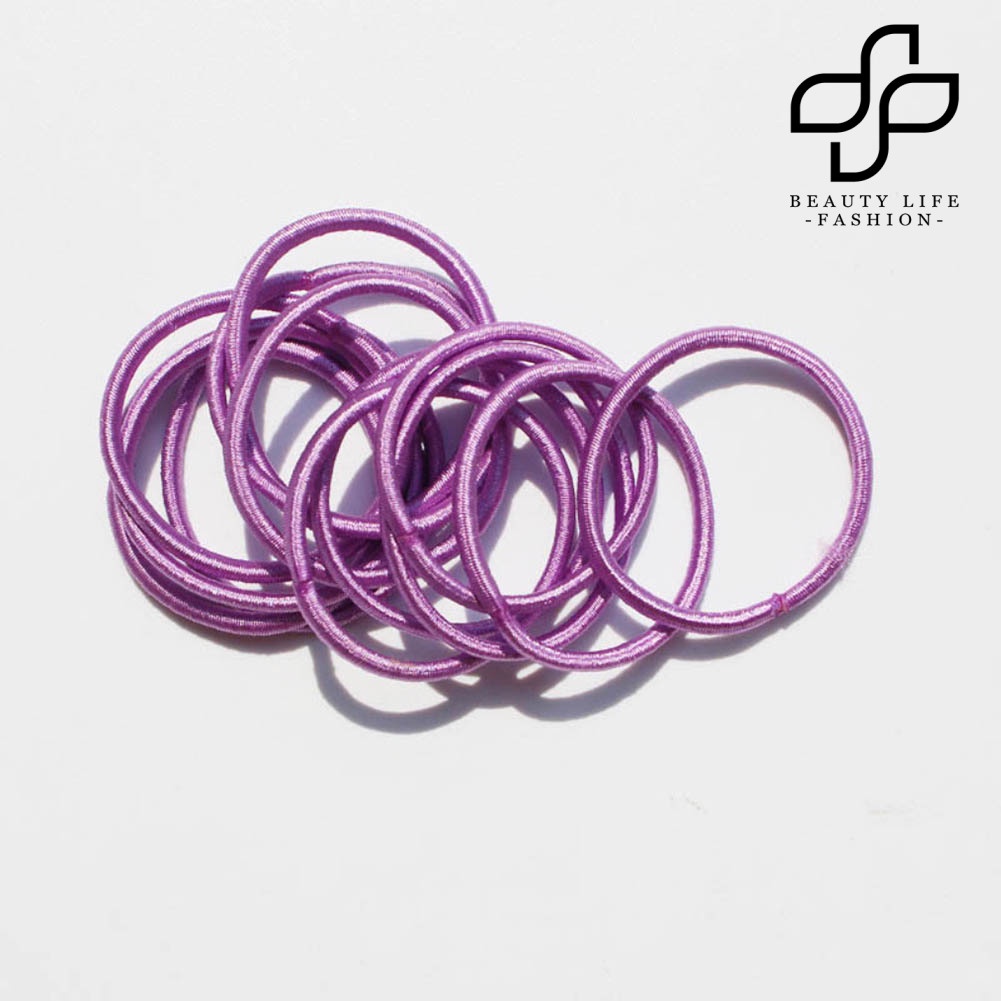 Dây buộc tóc đuôi ngựa co giãn màu trơn đơn giản