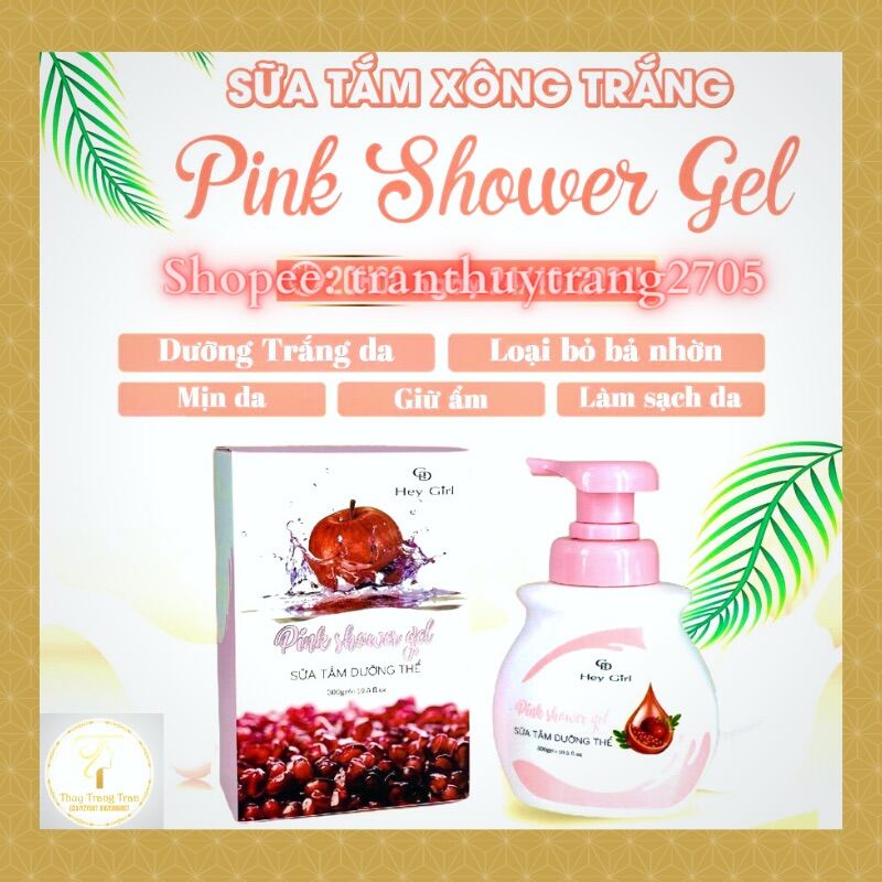 Sữa Tắm Xông Trắng Dưỡng Thể Pink Shower Hải Âu Việt (Giá sỉ)