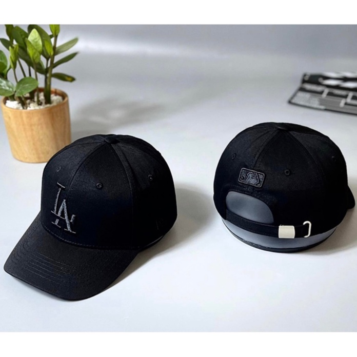 Mũ lưỡi trai LA đen logo đen, nón kết LA đen logo đen, hàng thiết kế xuất khẩu, dành cho mọi lứa tuổi cả nam và nữ