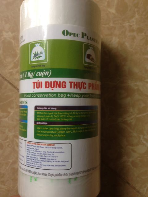 01 kg túi đựng thực phẩm sinh học