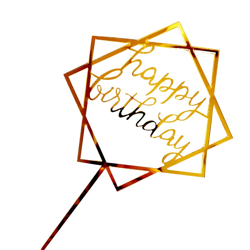 Topper Trang Trí Bánh Kem Chữ Happy Birthday