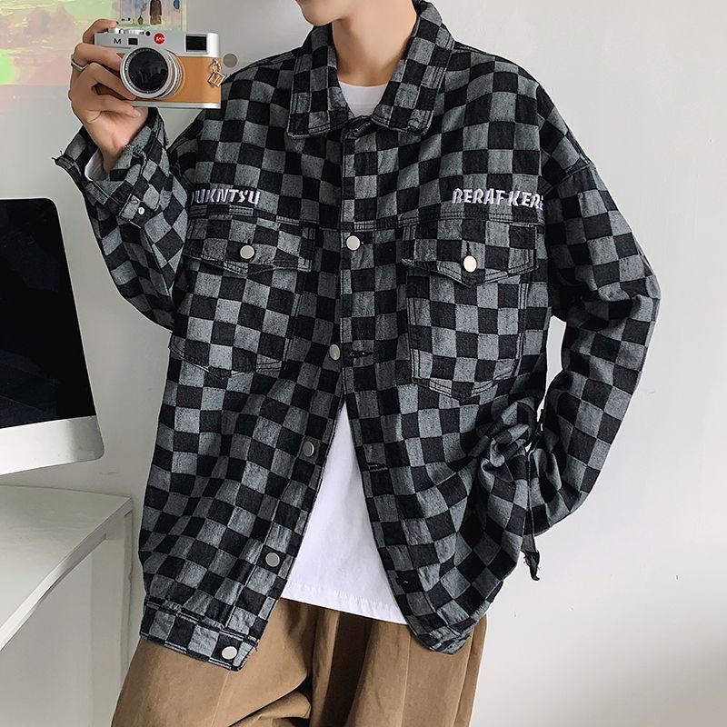 Áo Sơ Mi Hoạ Tiết Kẻ Ca Rô Phong Cách Hàn Quốc