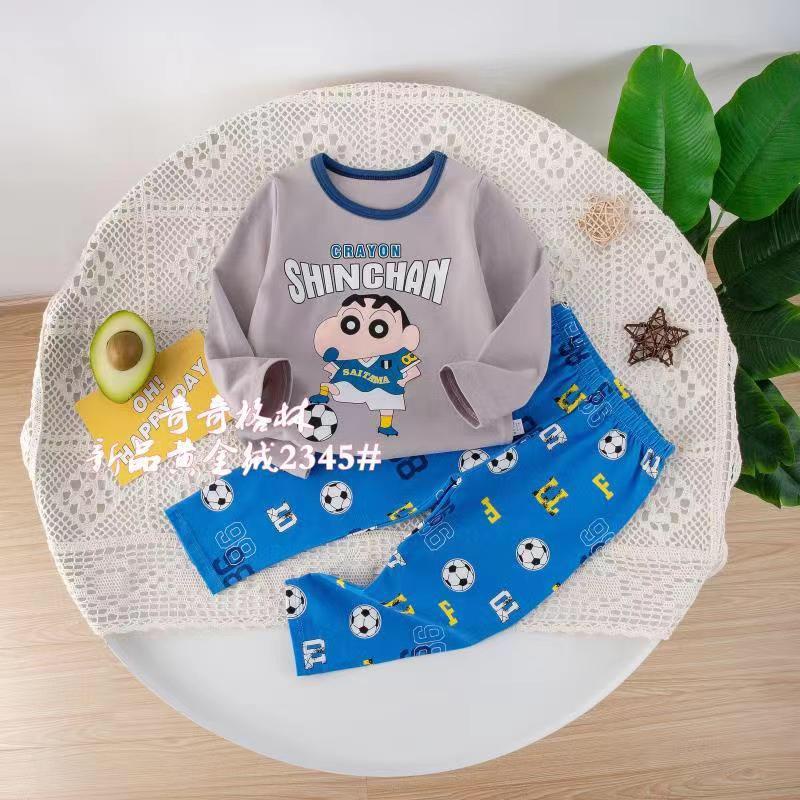 Bộ thun tay dài bé trai hình Shin cậu bé bút chì ngộ nghĩnh size từ 15 - 35 kg