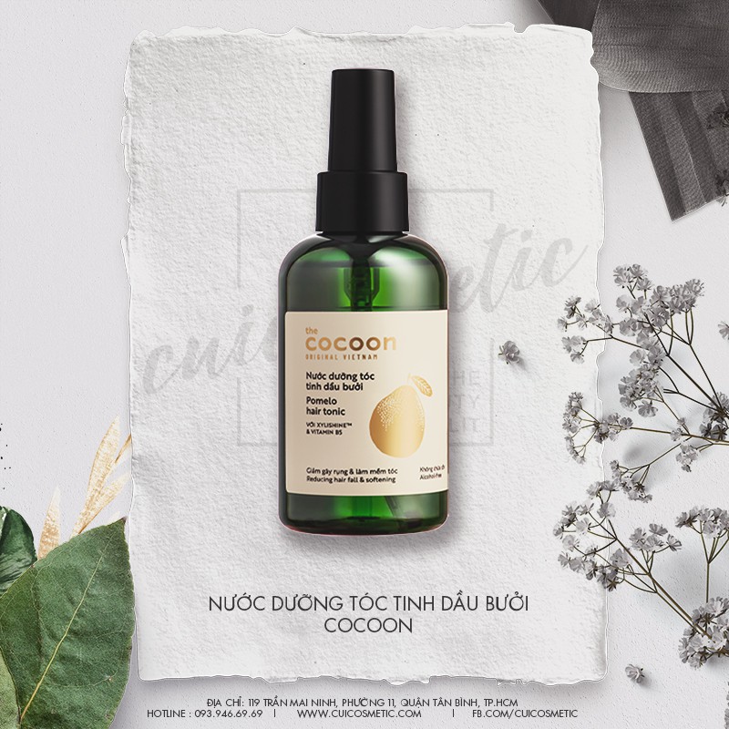 Nước dưỡng tóc tinh dầu bưởi (pomelo hair tonic) Cocoon 140ml