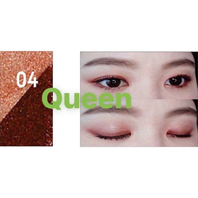 Phấn mắt queen 04 - nâu đất - nhũ nâu