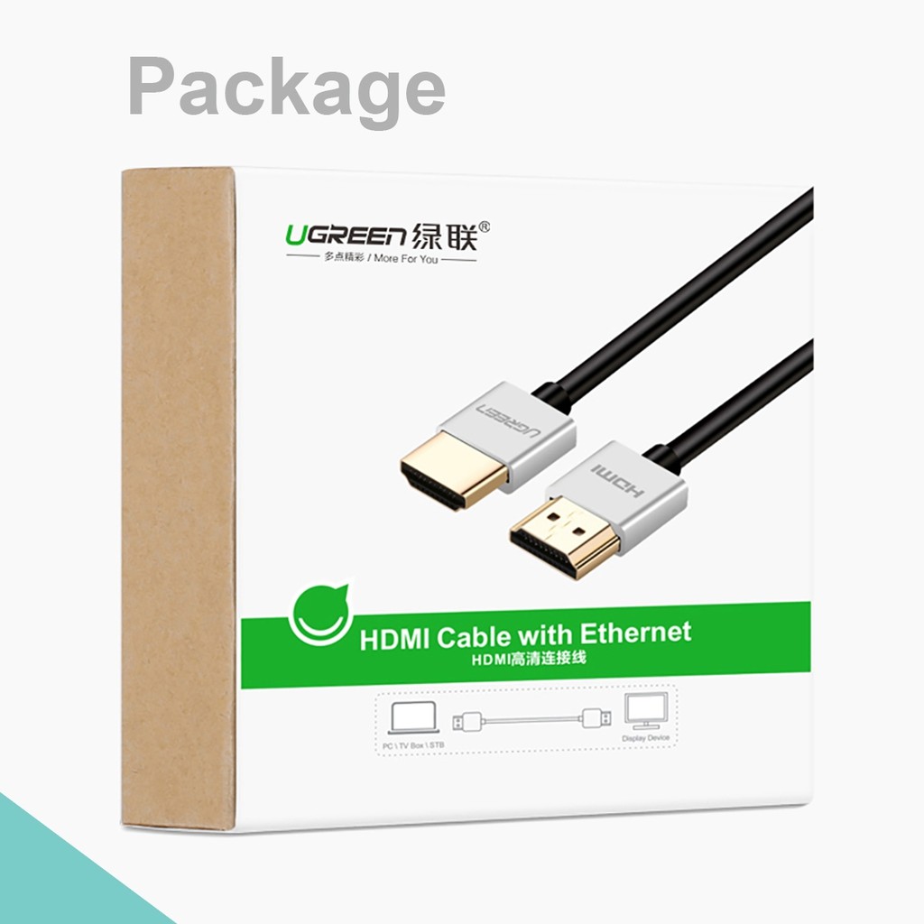 Cáp HDMI 2.0 Sợi Siêu Nhỏ Cao Cấp UGREEN HD117 | Hỗ Trợ 4k@60Hz | Hàng Chính Hãng