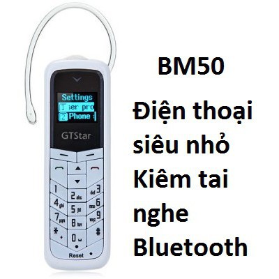 Điện thoại BM50 mini kiêm tai nghe bluetooth GTStar chính hãng