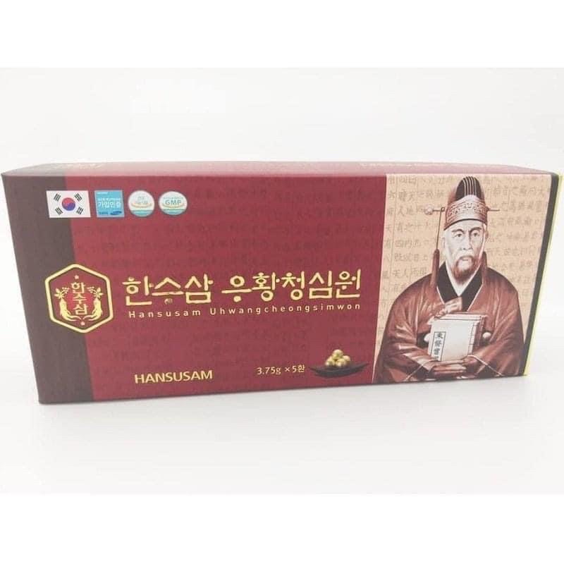 [ Chính Hãng ] An Cung Thanh Tâm Hoàn Hansusam Hàn Quốc, Hộp 5 Viên * 3.75g, Ngừa Tai Biến, Đột Quỵ, Ổn Định Huyết Áp
