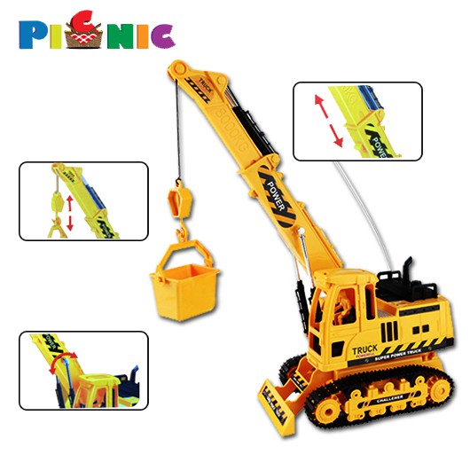 Xe cần cẩu chạy xích điều khiển 8 kênh