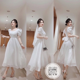 BIGSIZE NHUNG LÊ Đầm cổ vuông D607
