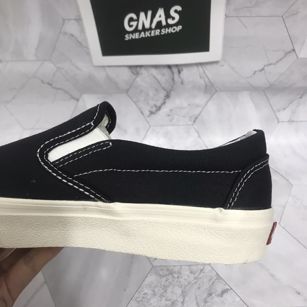Giày vans slip on lười đen vải cao cấp nam nữ đẹp giá rẻ kiểu dáng giày slip on